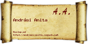 Andrási Anita névjegykártya
